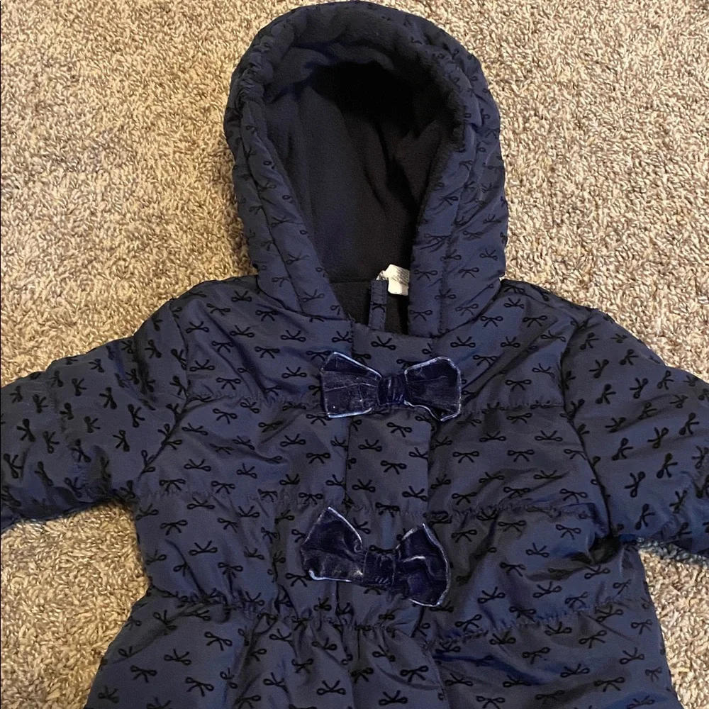 Starting Out Hooded Baby Snowsuit Winter Coverall Navy Blue 3-6 Months Bunting